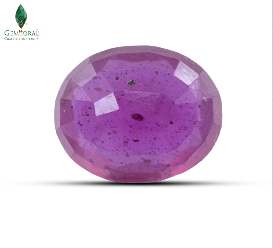 Certified Ruby gemstone with excellent clarity