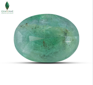 Genuine natural emerald stone with certified origin