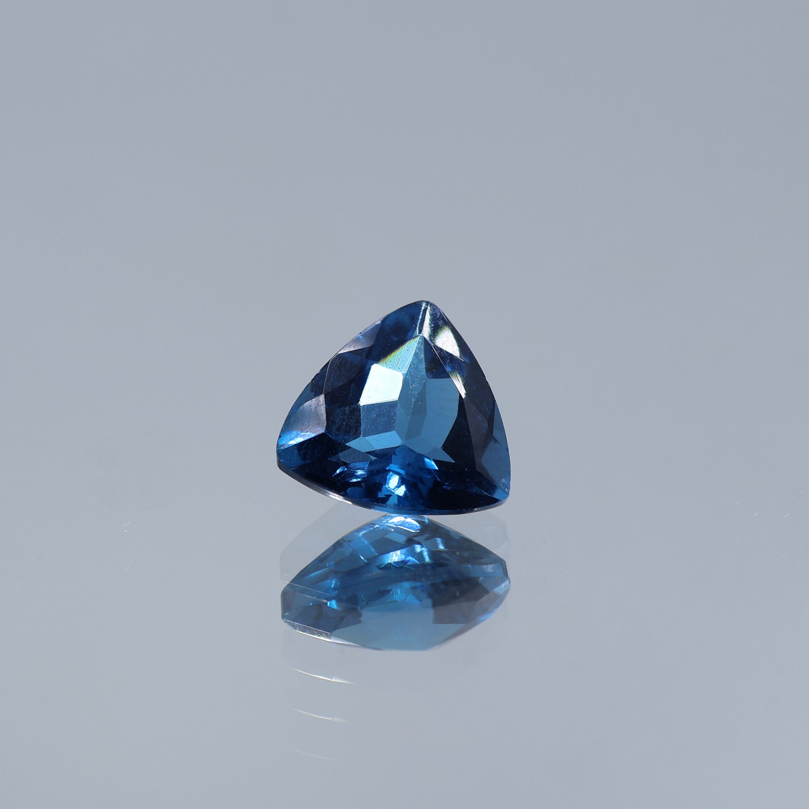 Natural blue topaz gemstone with brilliant sparkle