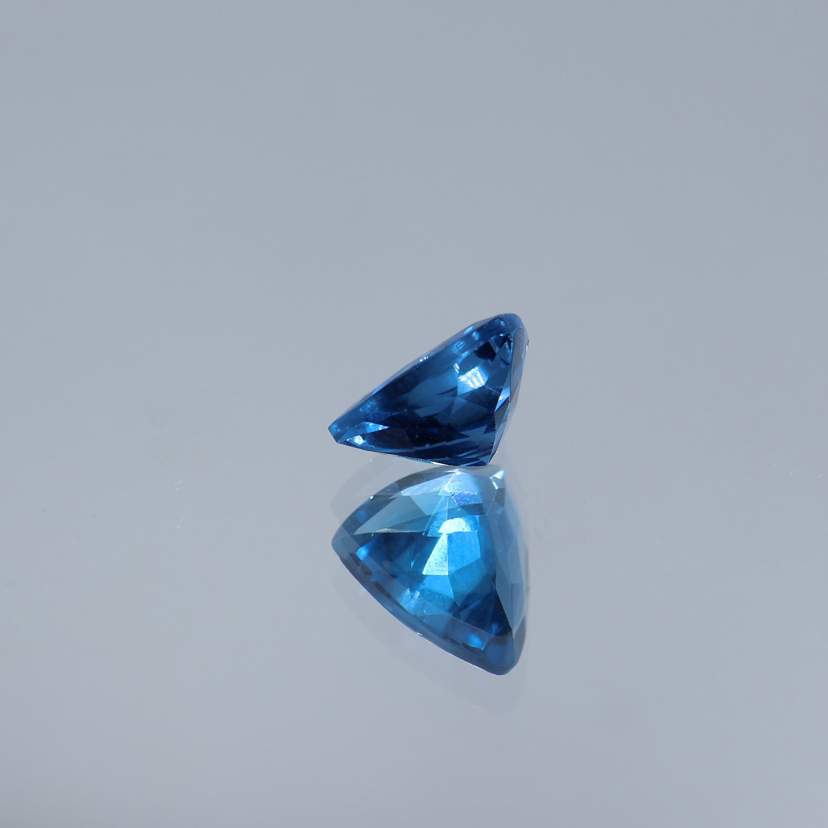 Certified blue topaz stone with vibrant blue color