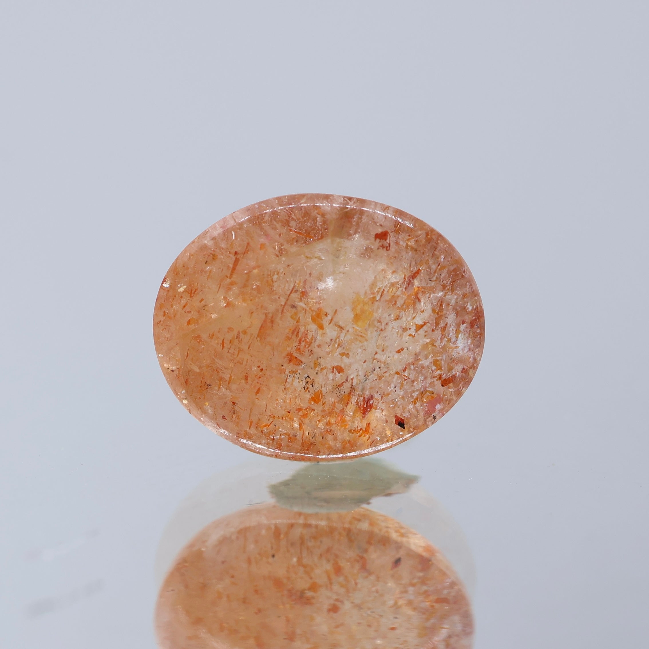 Natural Sunstone 4.3 CT – Light Peach Orange | Certified Loose Gemstone | Gemttorae