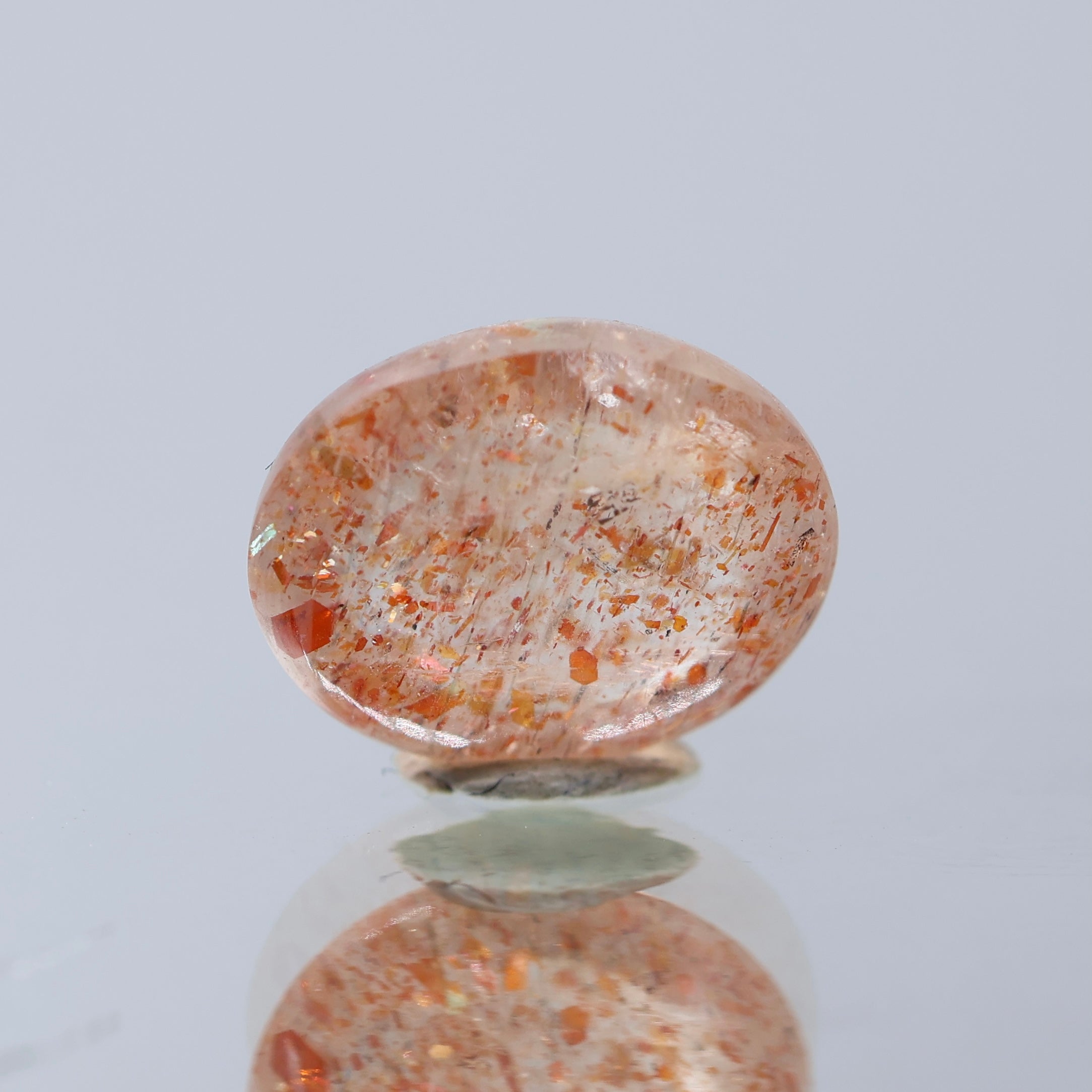 Natural Sunstone 4 CT – Light Peach Orange | Certified Loose Gemstone | Gemttorae