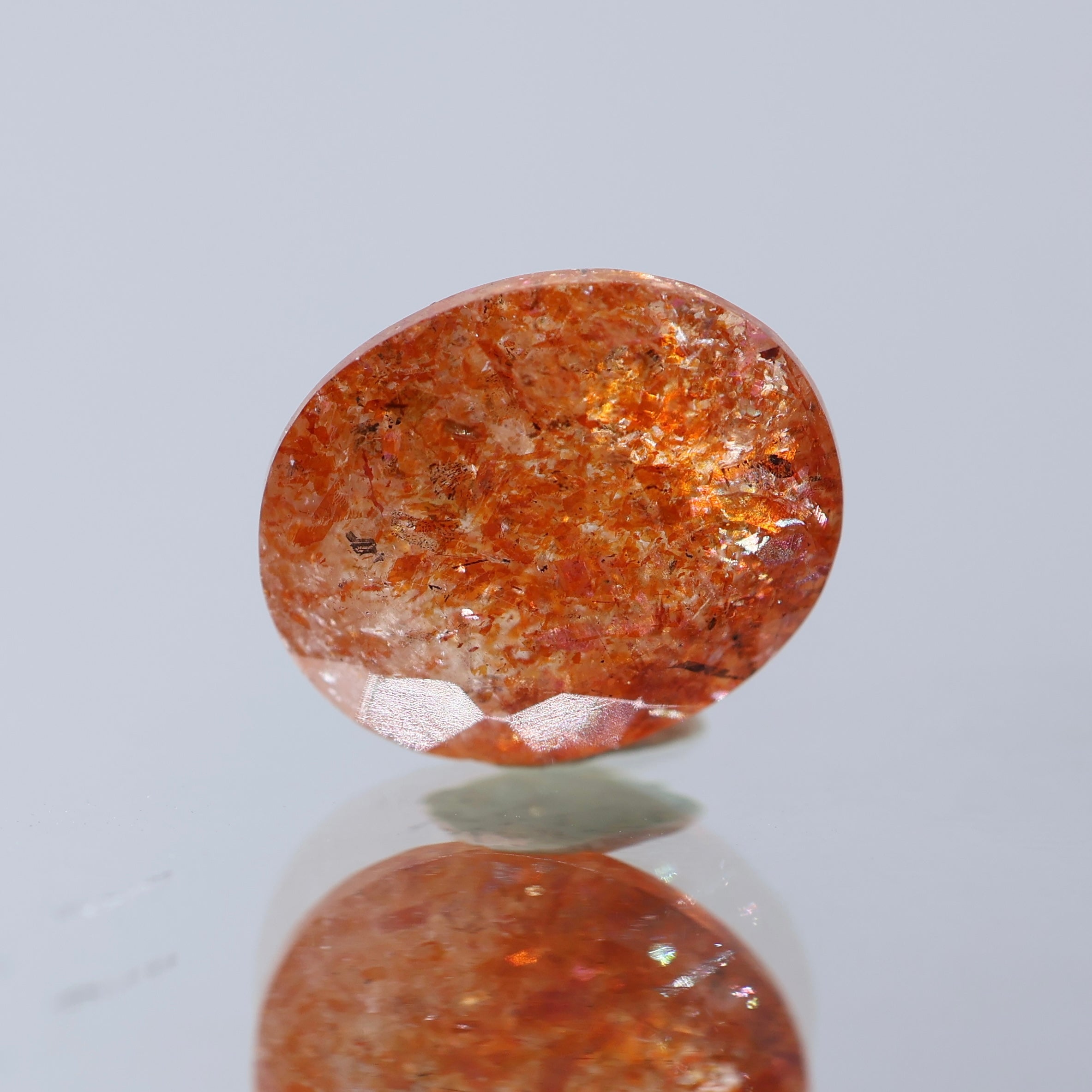 Natural Sunstone 5 CT – Light Peach Orange | Certified Loose Gemstone | Gemttorae