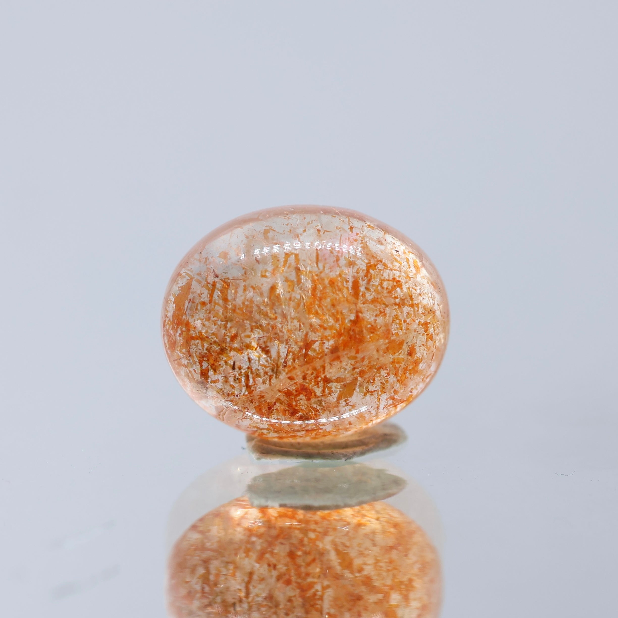 Natural Sunstone 3.6 CT – Light Peach Orange | Certified Loose Gemstone | Gemttorae