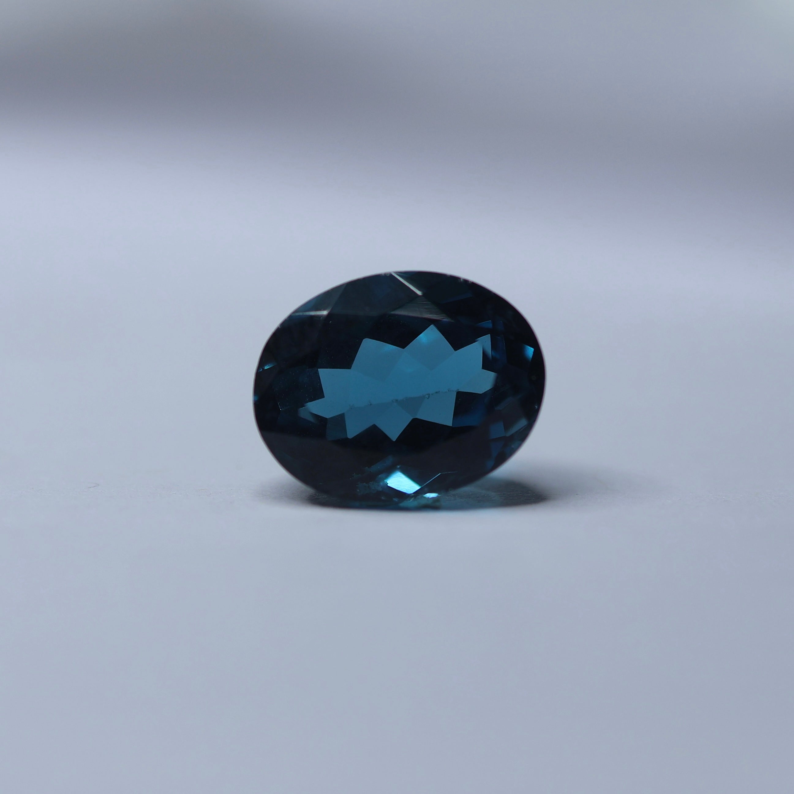 High-quality blue topaz stone with excellent clarity