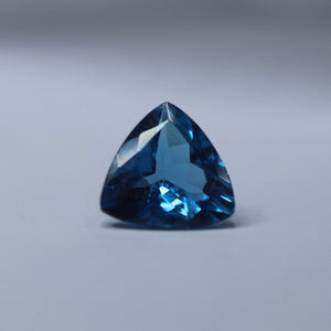 Fine blue topaz gemstone with eye-clean clarity