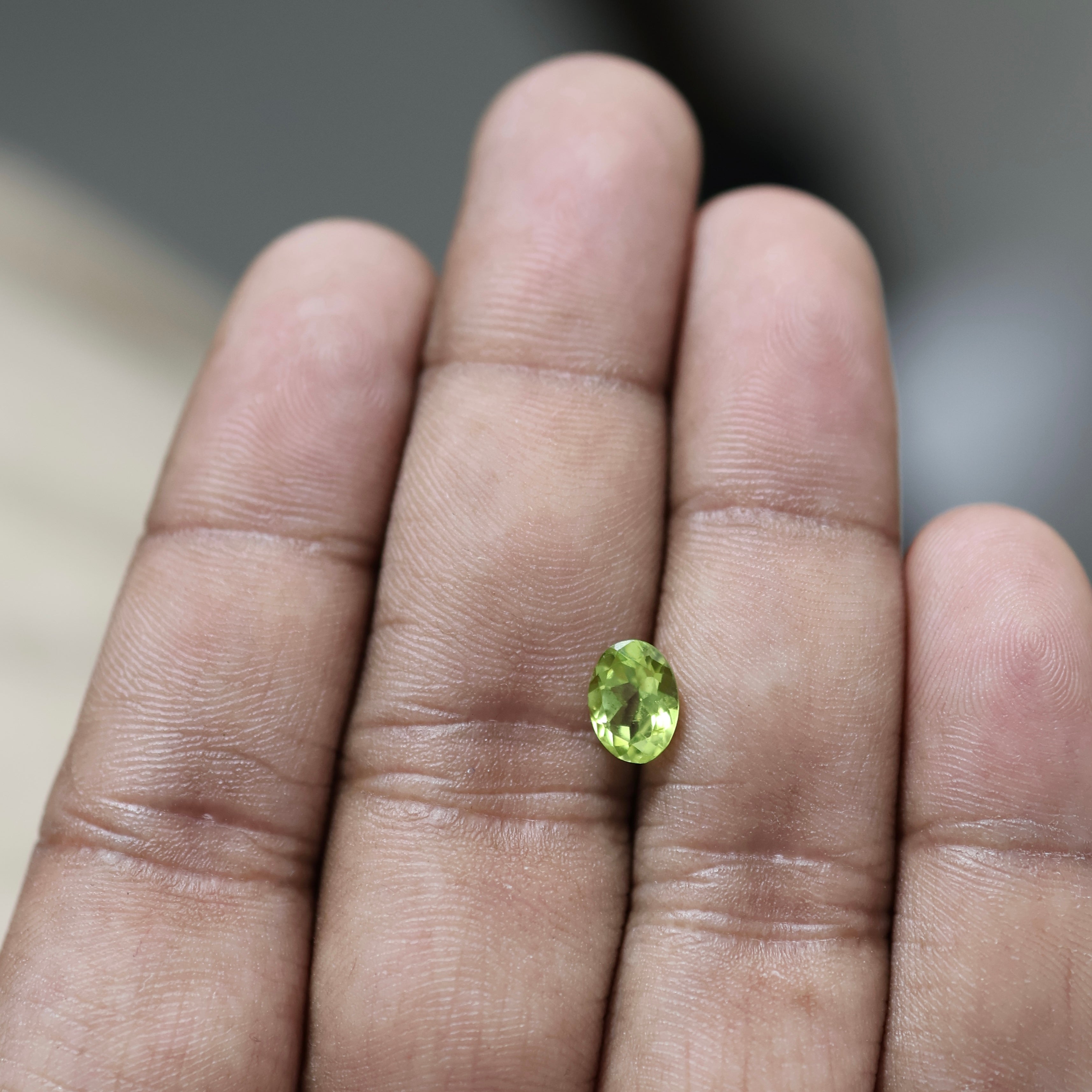 Natural Green Peridot Stone 1.3 CT | Certified Loose Gemstone | Gemttorae