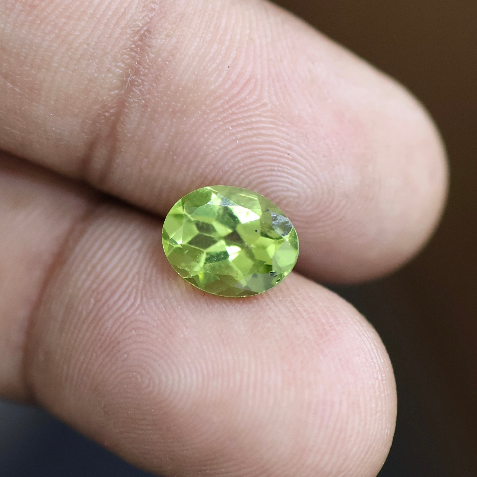 Natural Green Peridot Stone 2.45 CT | Certified Loose Gemstone | Gemttorae