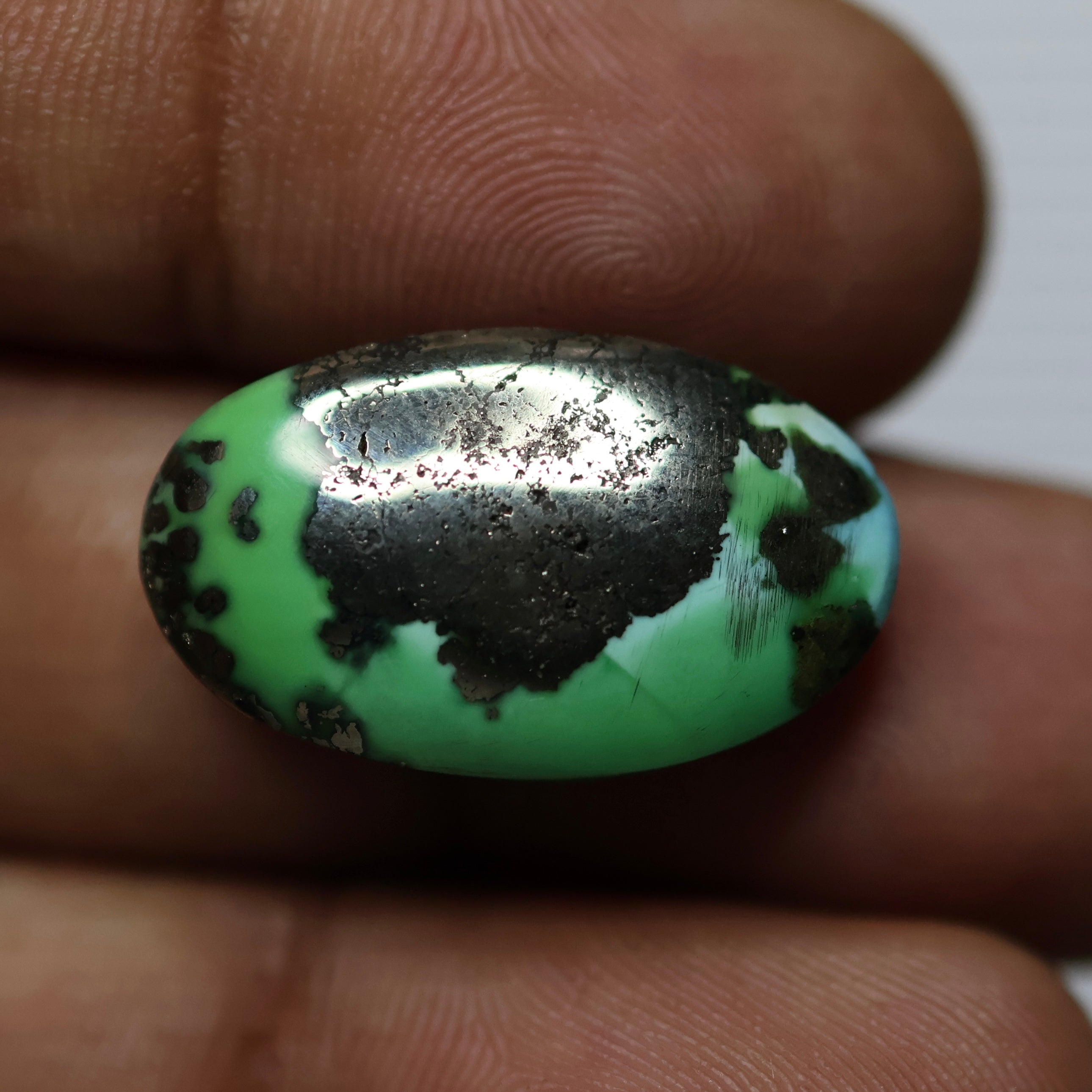 Certified Nishapur Green Turquoise Firosa Loose Gemstone India