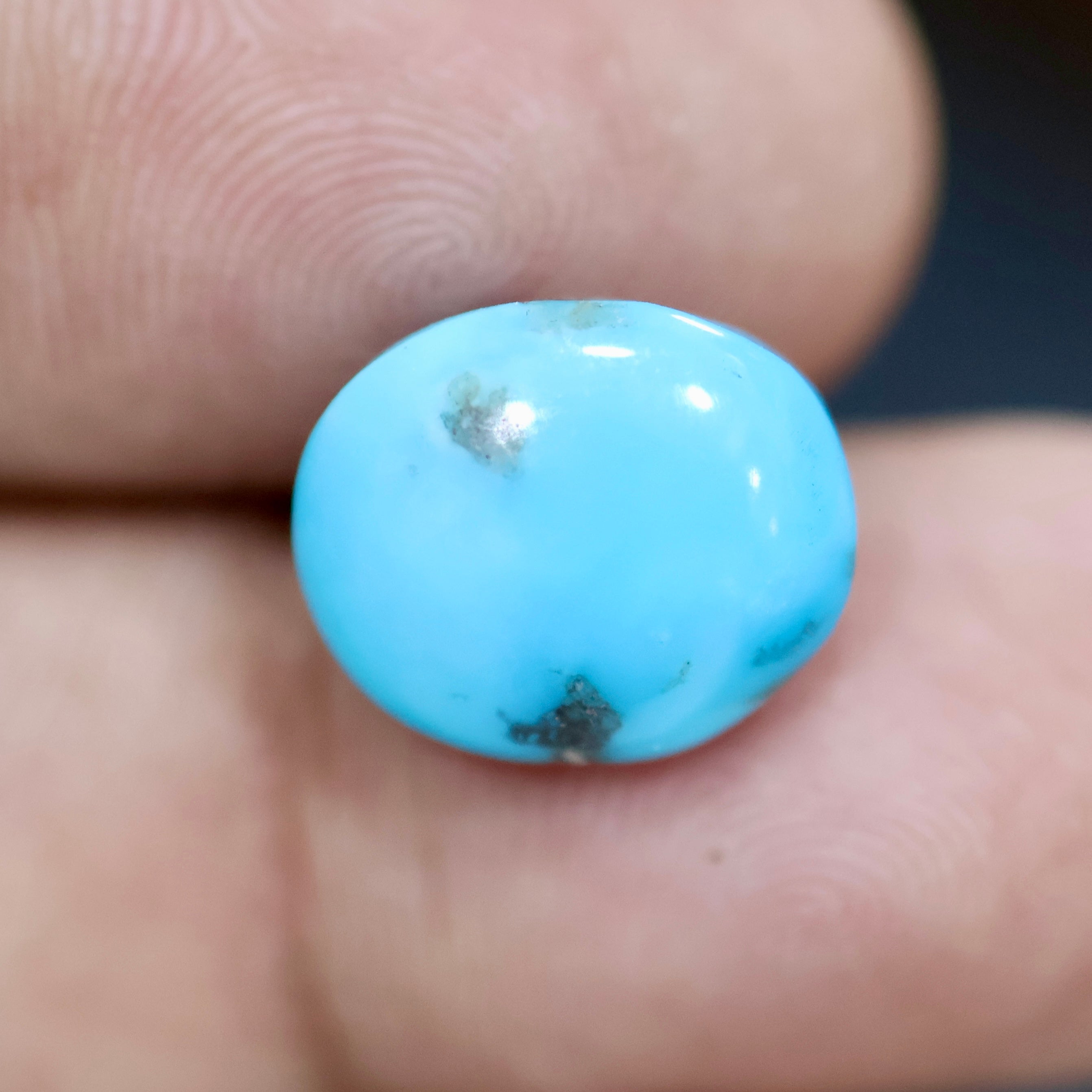 Iranian Blue Turquoise Firosa Nishapur Certified Stone