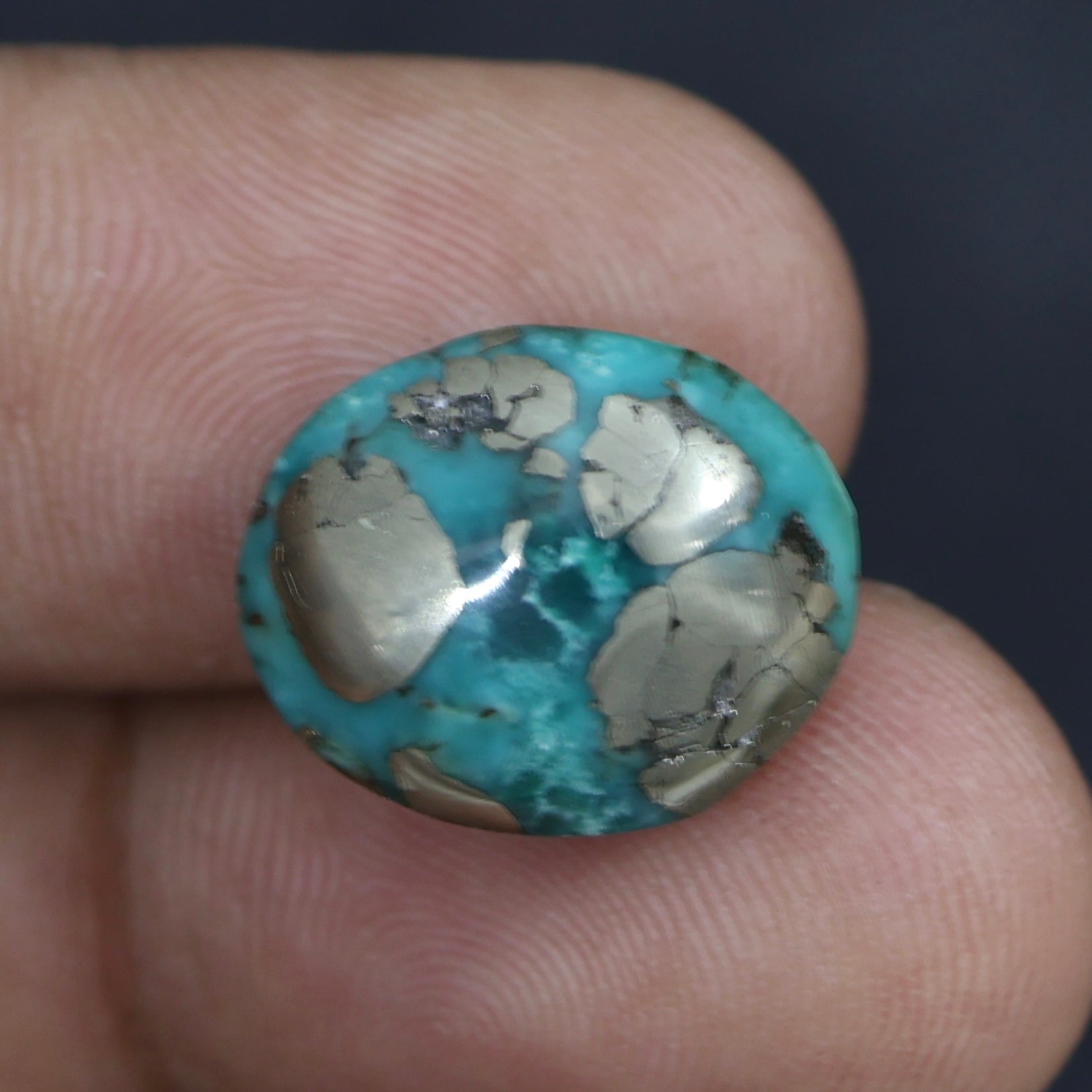Natural Blue Turquoise Gem Certified Loose Gemstone