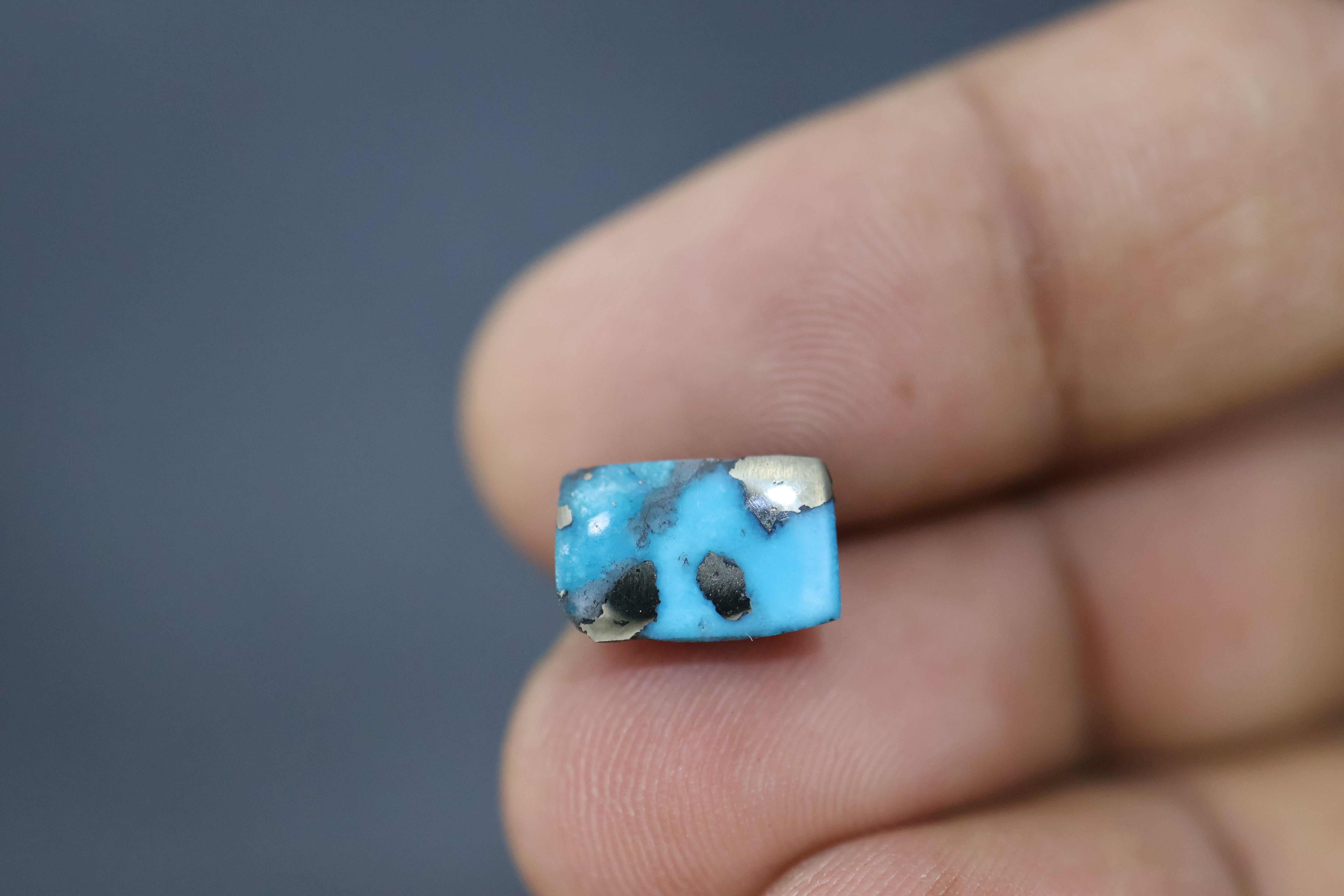 Iranian Blue Turquoise Firosa Certified Loose Gemstone