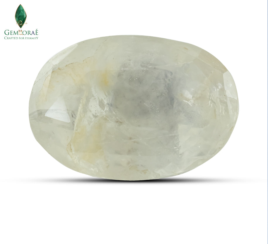 Natural citrine gemstone with golden yellow brilliance