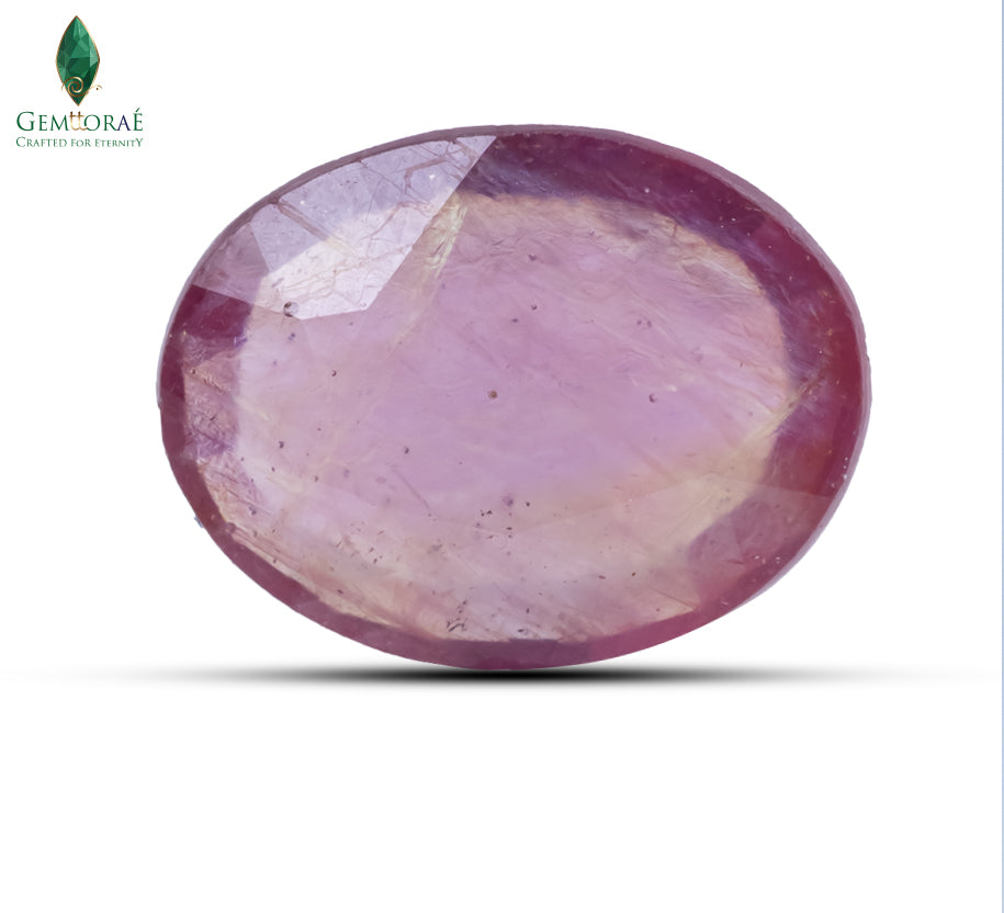 Natural Manik stone with exceptional transparency