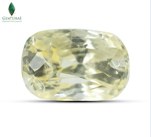 Natural pukhraj stone with yellow sapphire hue