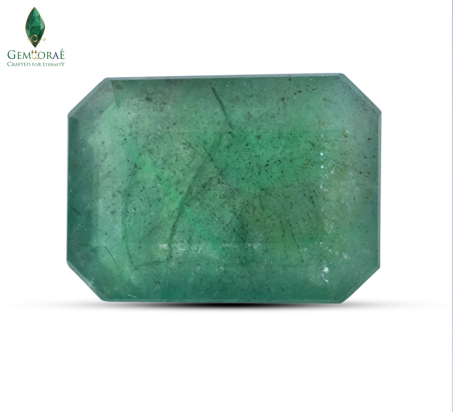Natural emerald gemstone with vibrant green shine