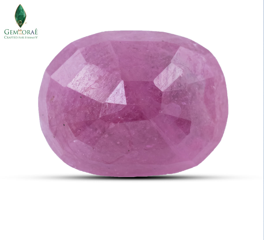 Original Ruby stone with smooth faceted finish