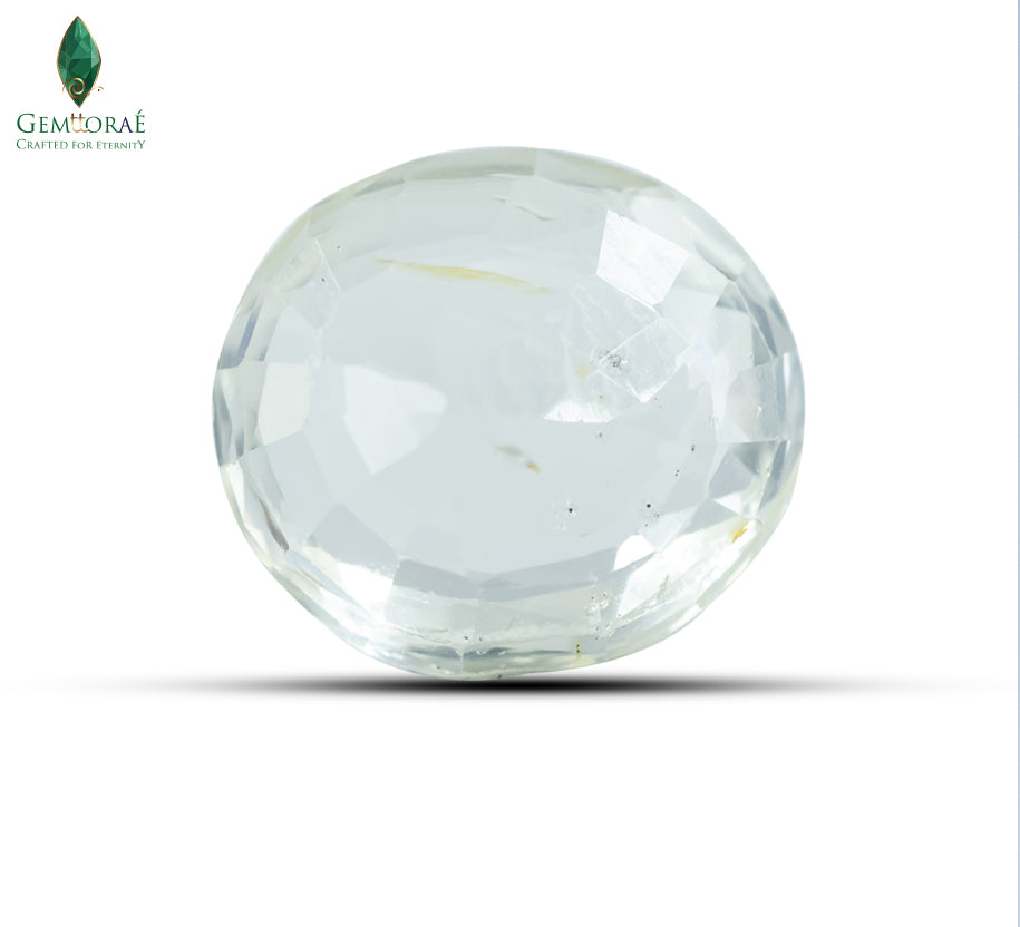 Oval Yellow Sapphire gemstone with rich golden hue