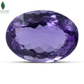 Front view of Amethyst Crystal with polished purple finish