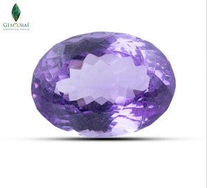 Front view of Purple Amethyst with polished crystal finish