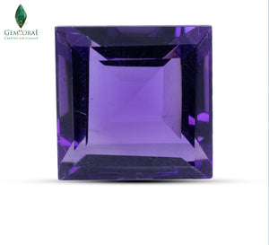 Front view of Amethyst Crystal with vivid purple brilliance