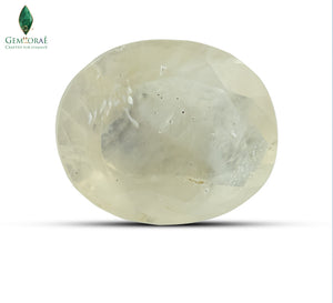 Rare Yellow Sapphire gemstone with natural golden brilliance