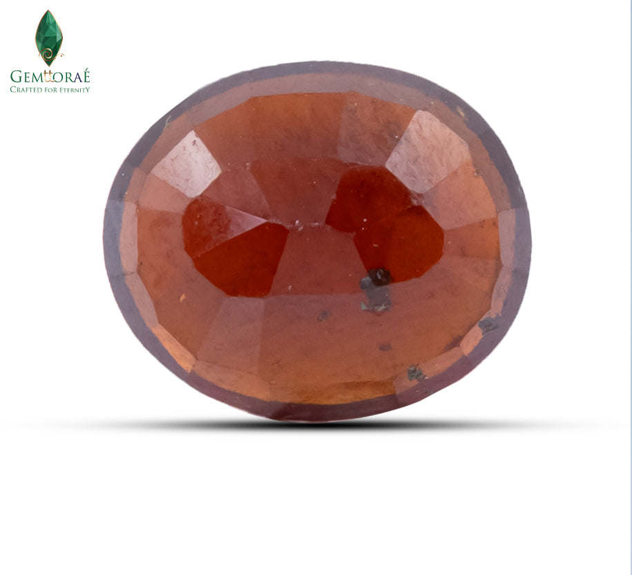 Back view of African Garnet displaying natural internal patterns