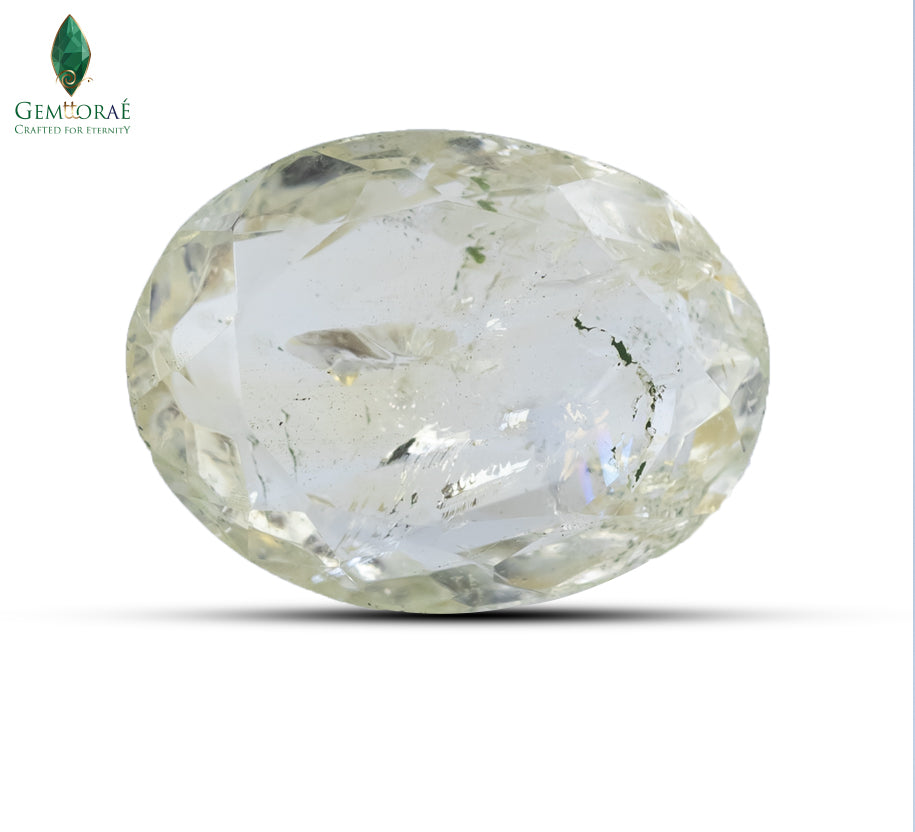 Angled display of Natural Citrine with vibrant golden brilliance