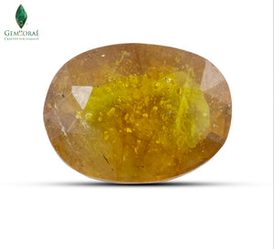 Bangkok Yellow Sapphire with a bright golden faceted finish