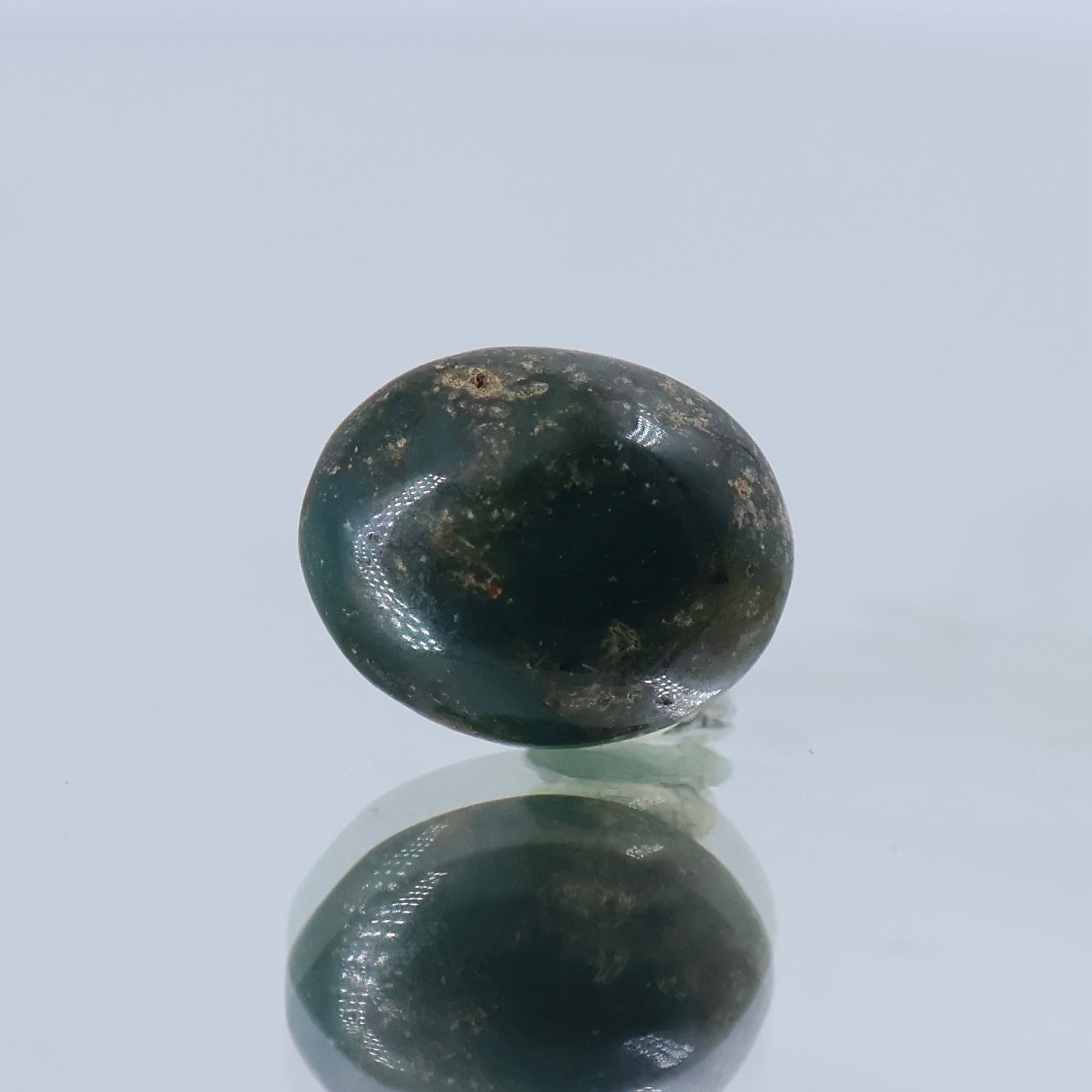 Natural Bloodstone Gem with deep green colour and red inclusions