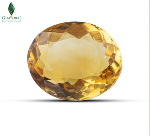 Natural Brazilian Citrine displaying rich golden colour