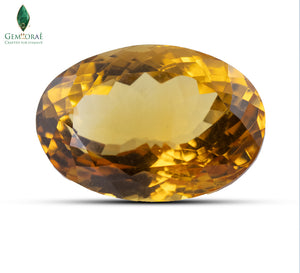 Front view of Citrine Crystals with deep natural amber colour