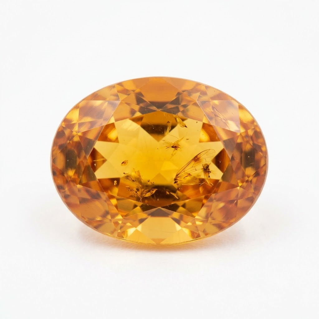 Natural Amber Gemstone Certified Stone India