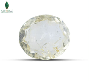 Front view of Citrine Gemstone with natural golden brilliance