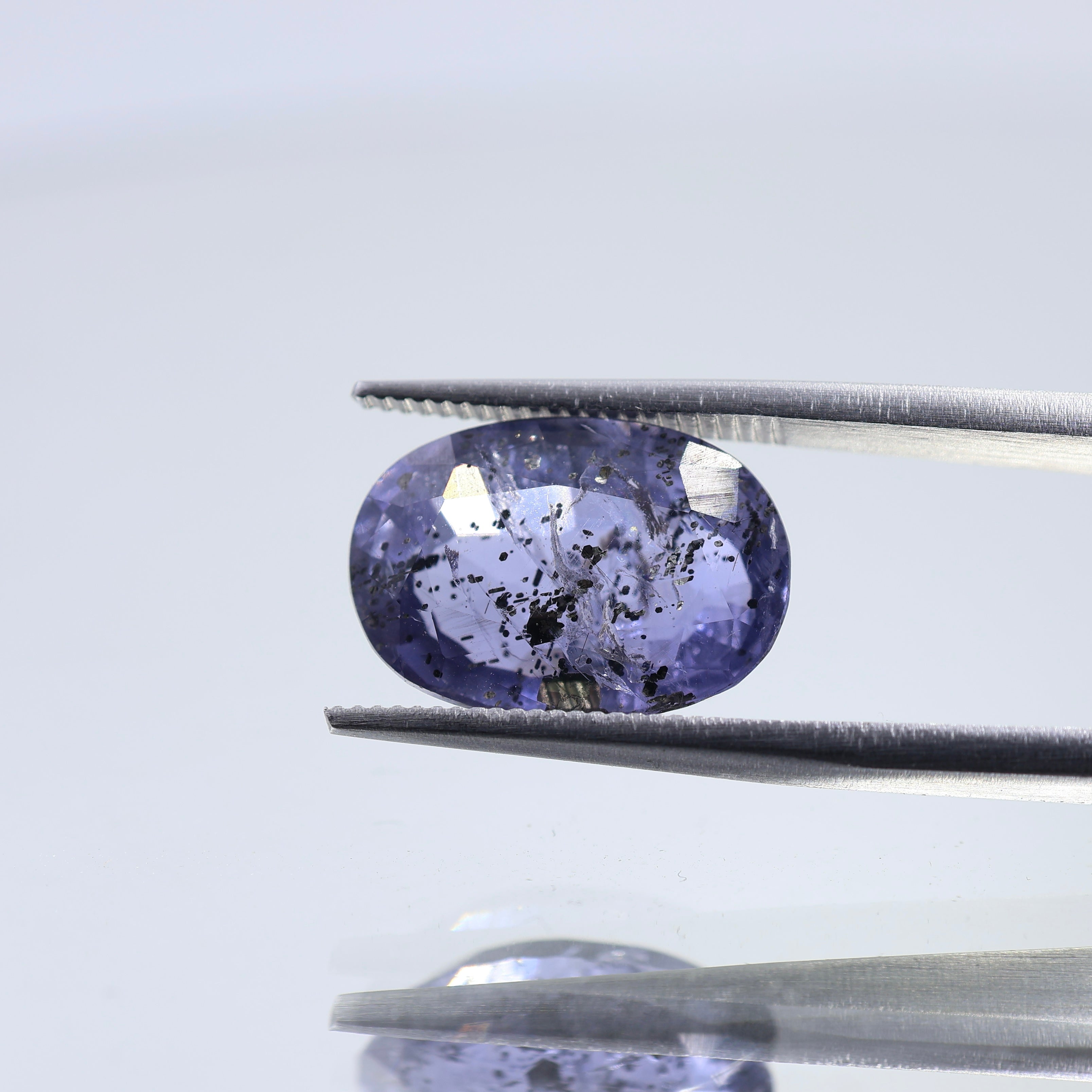 Certified Natural Indian Iolite Medium Blue Violet Stone