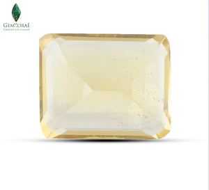 Back view of Citrine Gemstone displaying natural inclusions