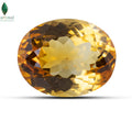 Front view of Natural Citrine with deep amber golden colour