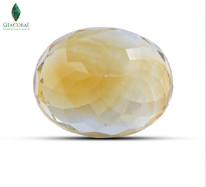 Back view of Citrine Gem displaying authentic natural features