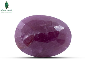 Back view of Ruby Stone displaying authentic opaque characteristics