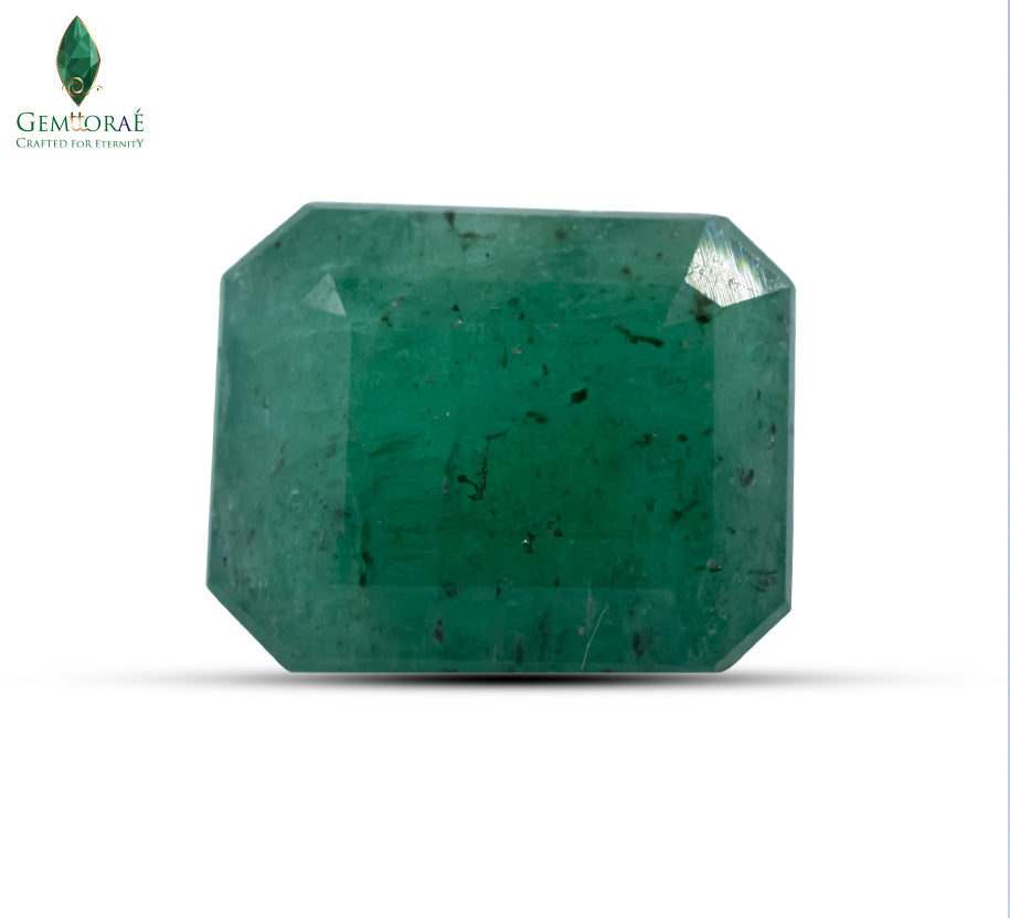 Natural emerald gemstone with elegant faceting