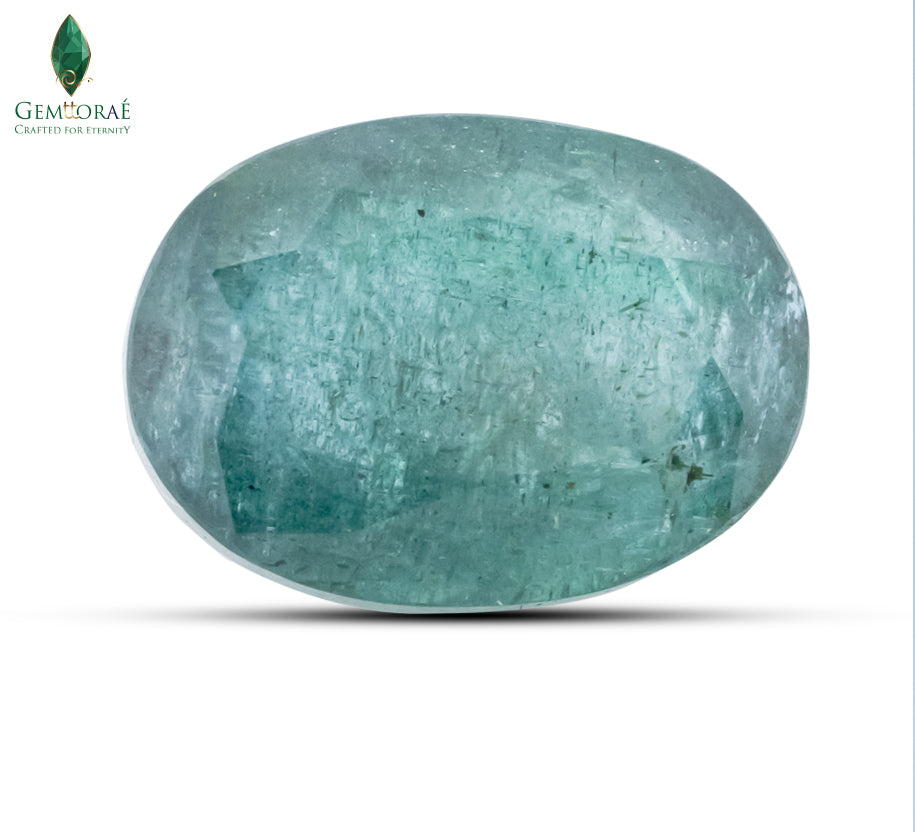 Natural emerald gemstone with vivid green brilliance