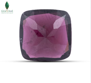 Back view of Garnet Gemstone showing natural clarity
