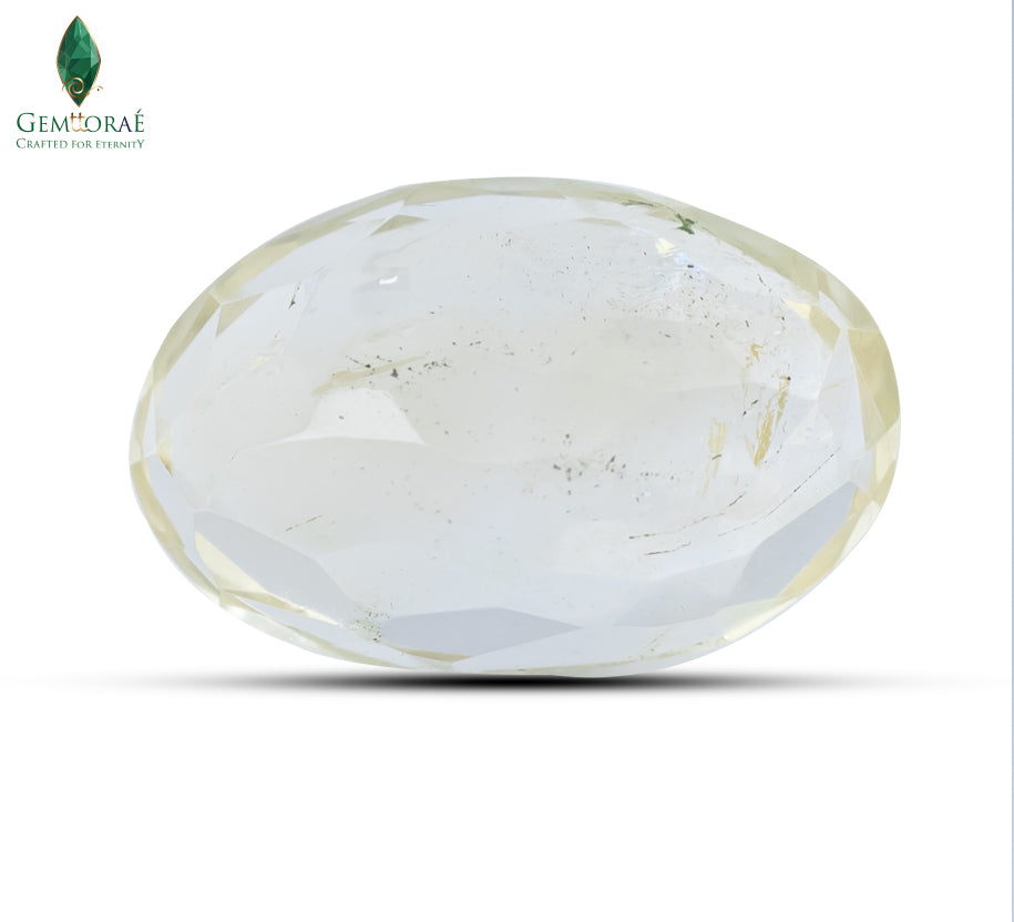 Detailed view of genuine Citrine Gem showing natural clarity