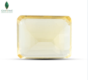 Reverse profile of Citrine Gemstone showing authentic natural features