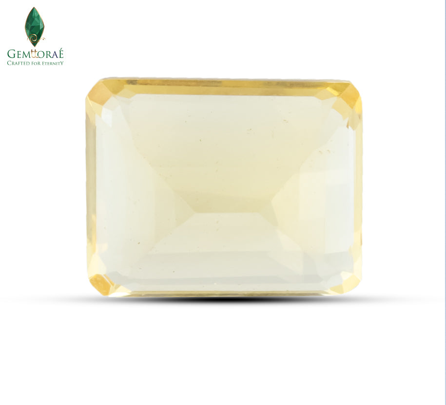Reverse profile of Citrine Gemstone showing authentic natural features