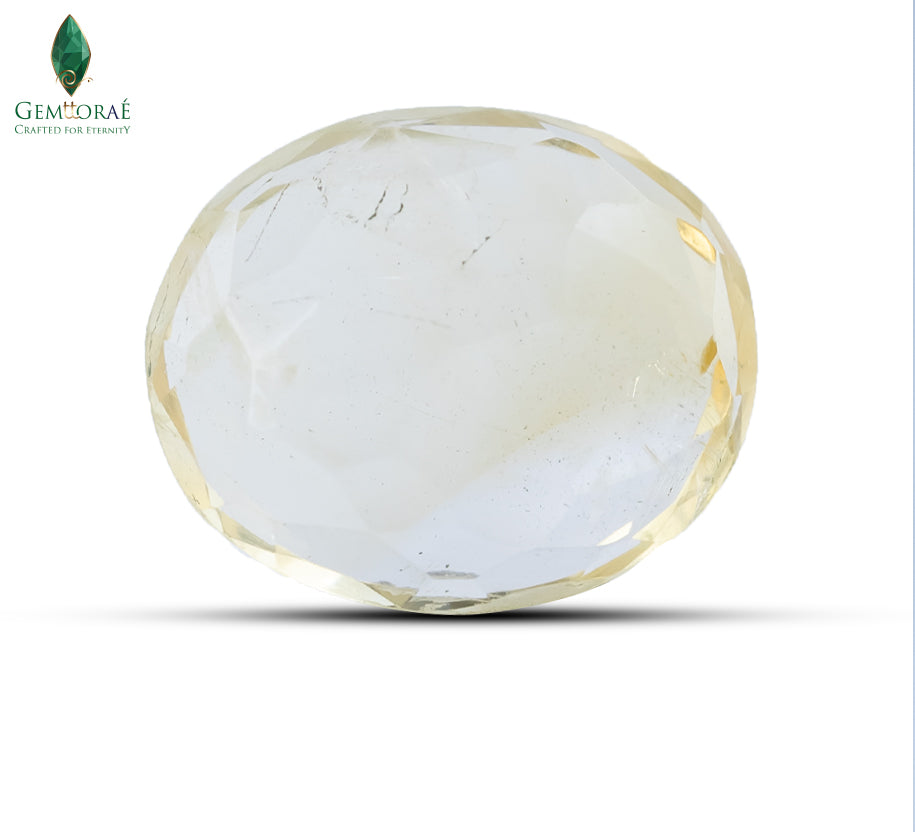 Authentic Citrine Gemstone displaying natural clarity