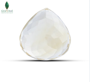 Rear view of Citrine Gem displaying authentic internal features