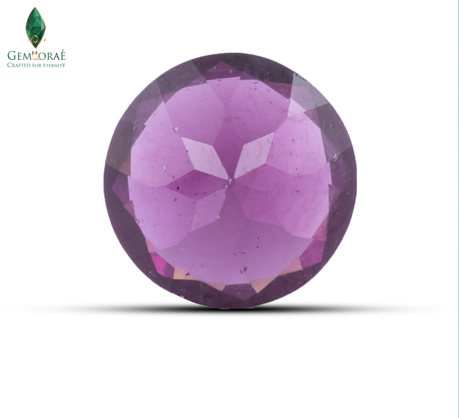 Back view of Garnet Gem revealing authentic natural transparency