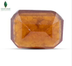 Back view of Genuine Garnet Gemstone displaying