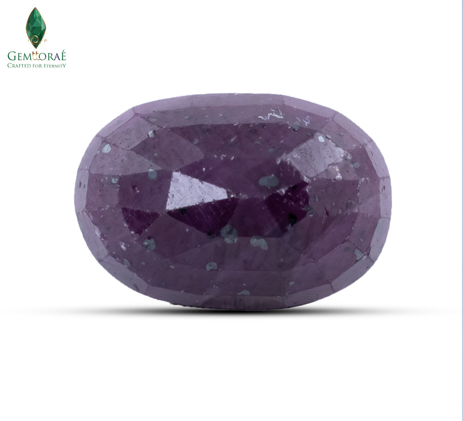 Back view of Ruby Gemstone displaying authentic natural texture